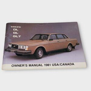 1981 Volvo DL GL GLT Owner's Manual Handbook Service Tune-up Repair  Instruction